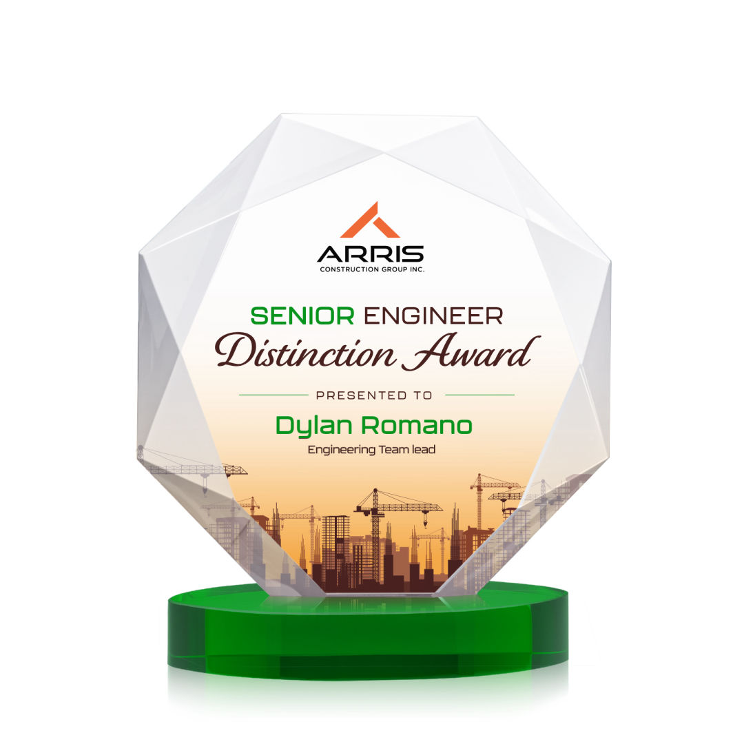 Kitchener VividPrint™ Award on Alberton Base - Green 5