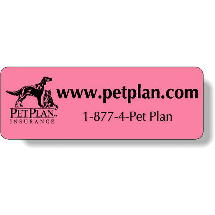 Fluorescent Red Paper Roll Labels Stock Rectangle (1.25"x3.5")