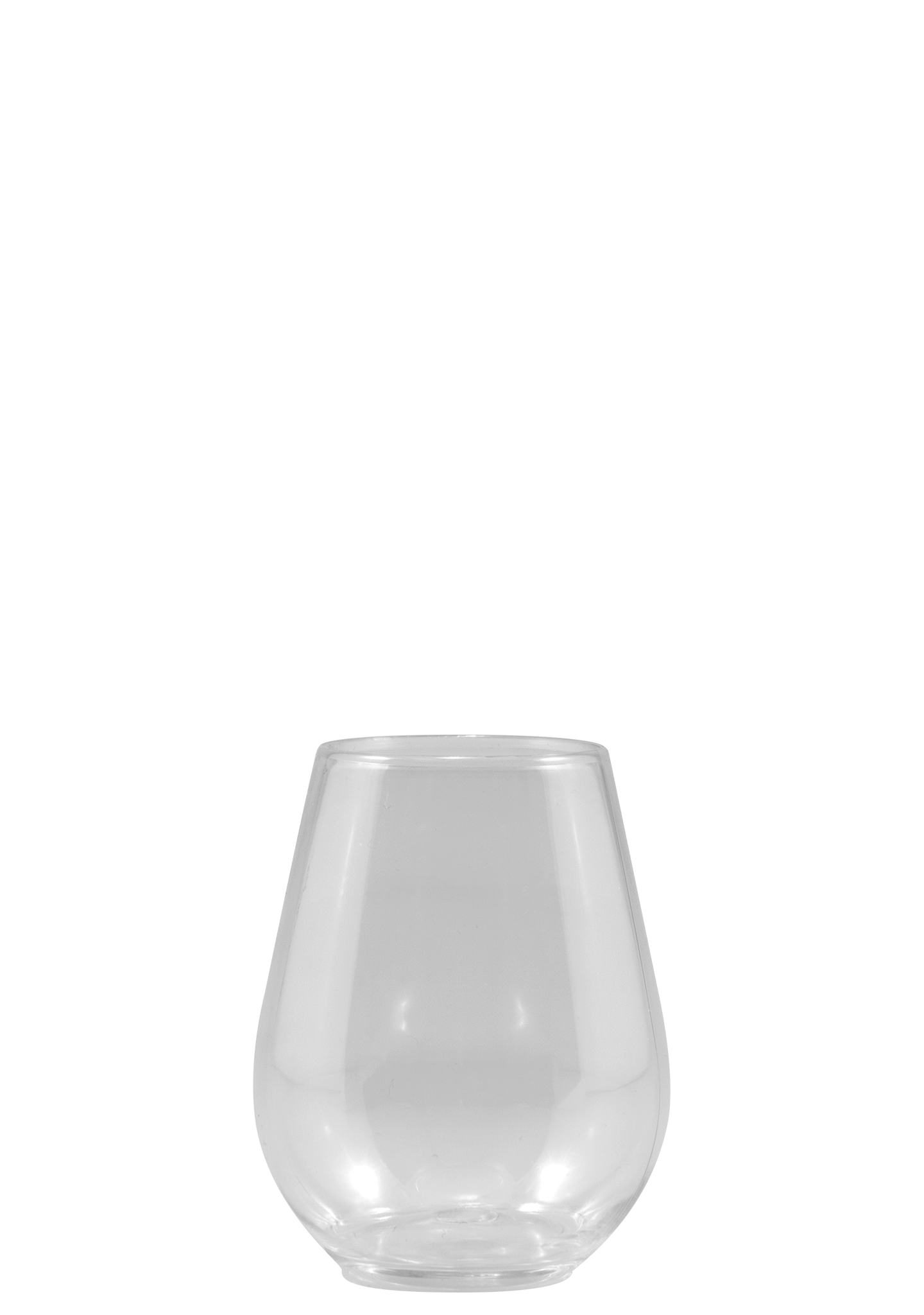 4 oz Plastic Stemless Glass Clear Tradition Print 2
