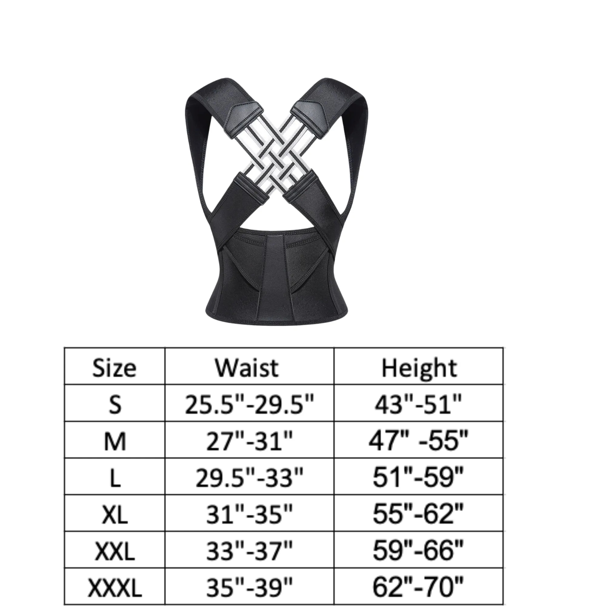Adjustable Back Posture Corrector Shoulder Brace Hunchback 2