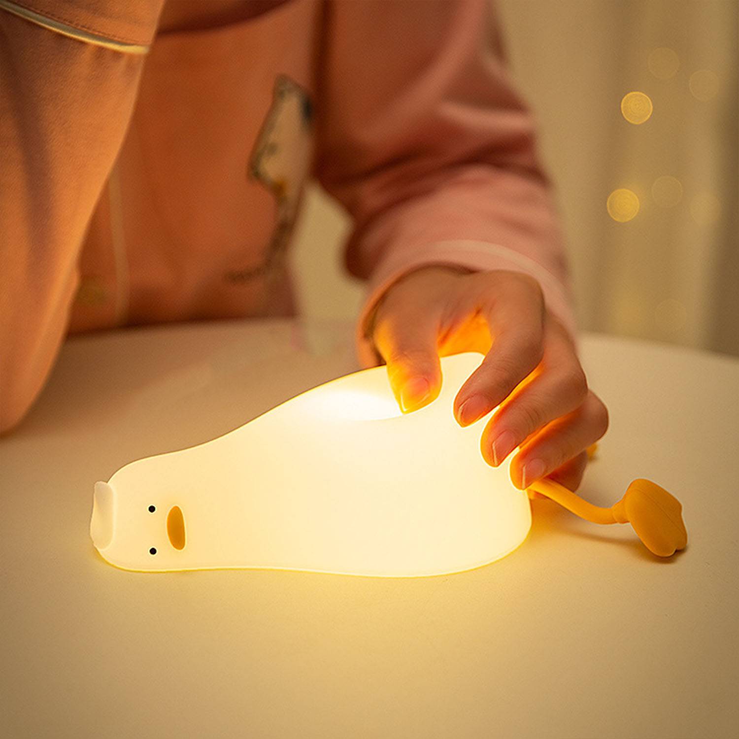 Silk time gift lie in peace duck sleep lamp Ambient light 3