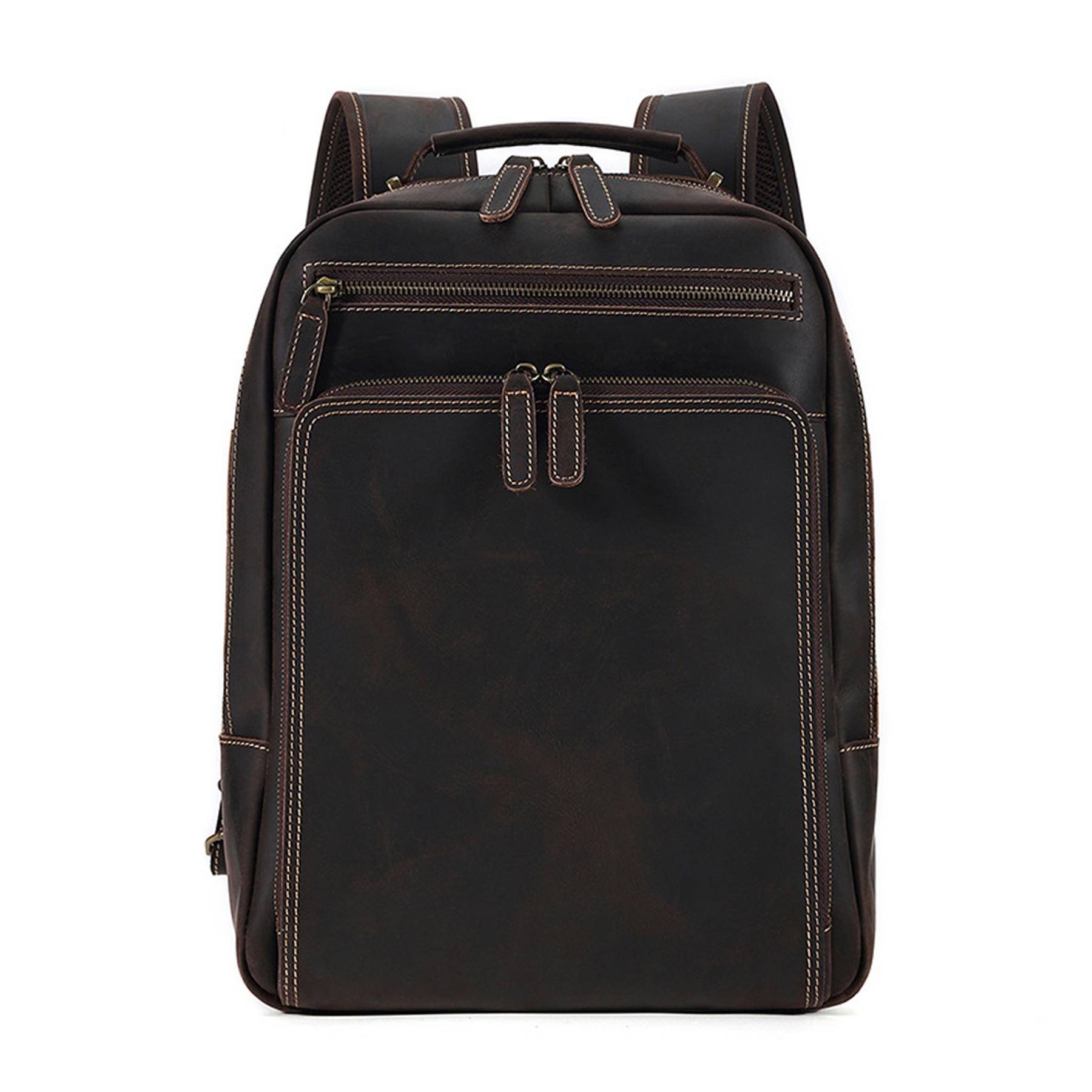 Genuine Vintage Leather Backpack For Men 15.6" Laptop Bag 2