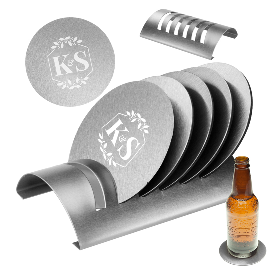 Modern Round Coasters with Stand