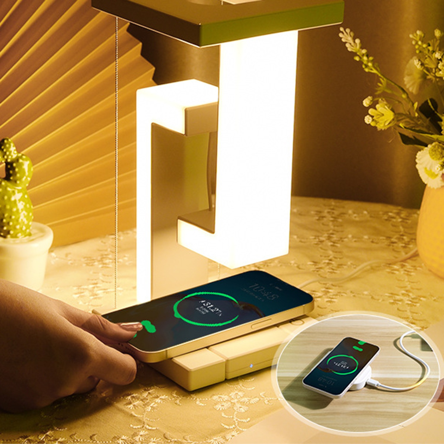 2 in 1 Levitating Wireless Charger & Desk Lamp 5