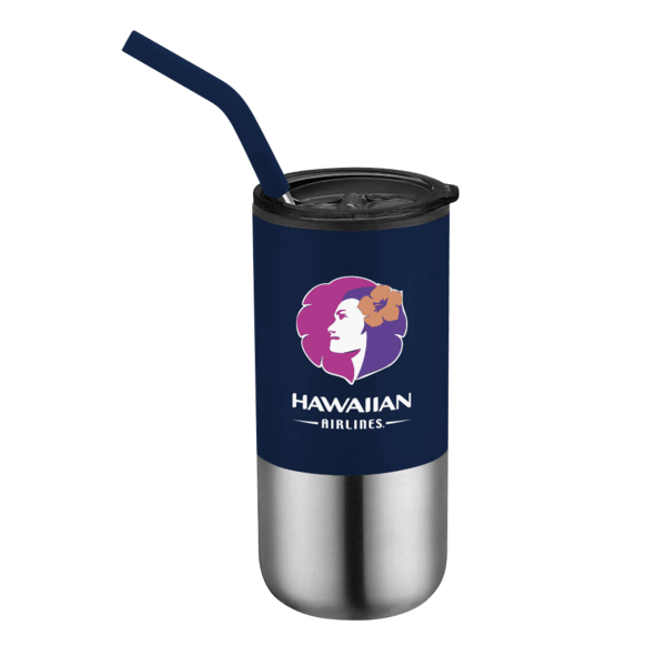 Destin 16oz Double Wall Tumbler w Straw 2