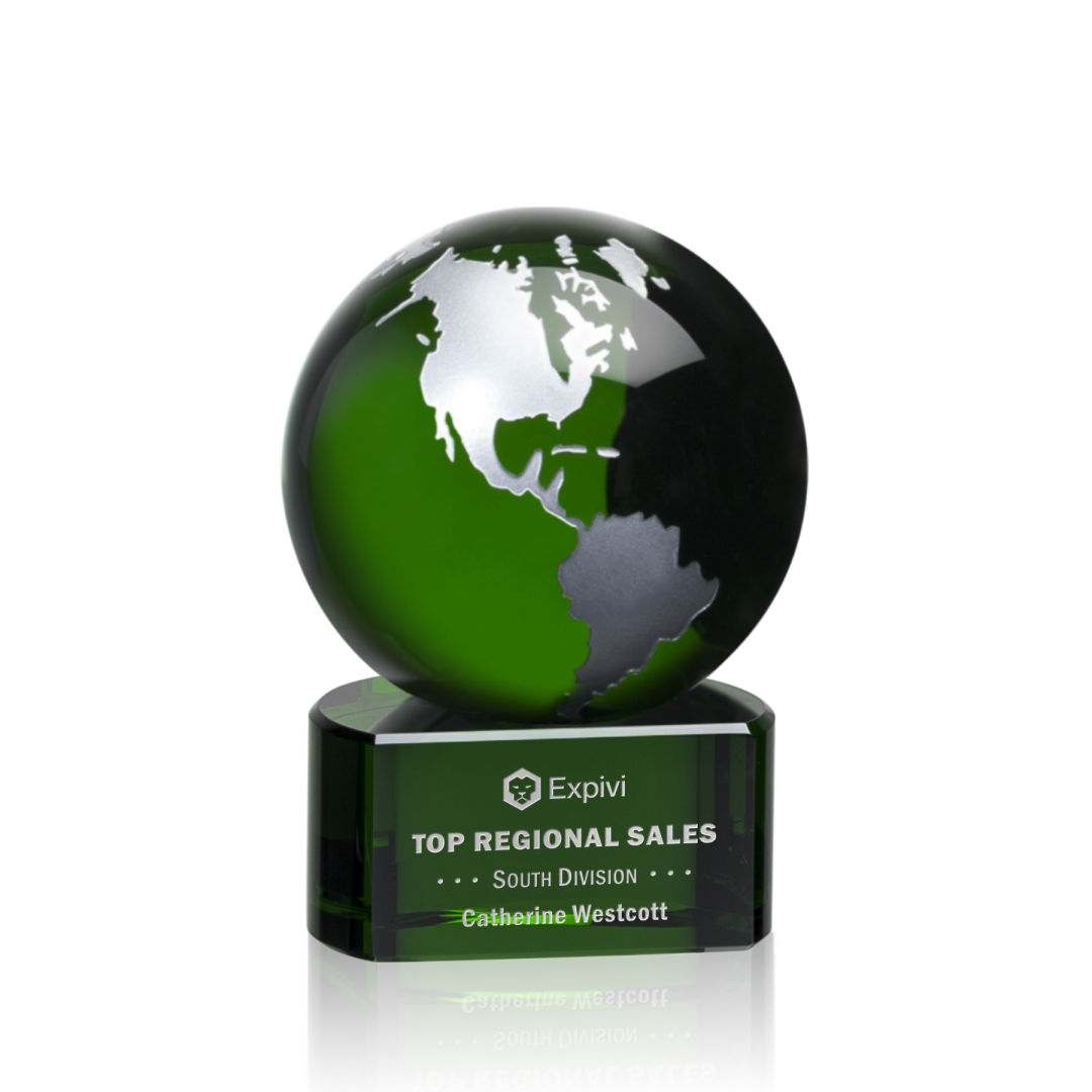Marcana Globe Award - Green/Silver