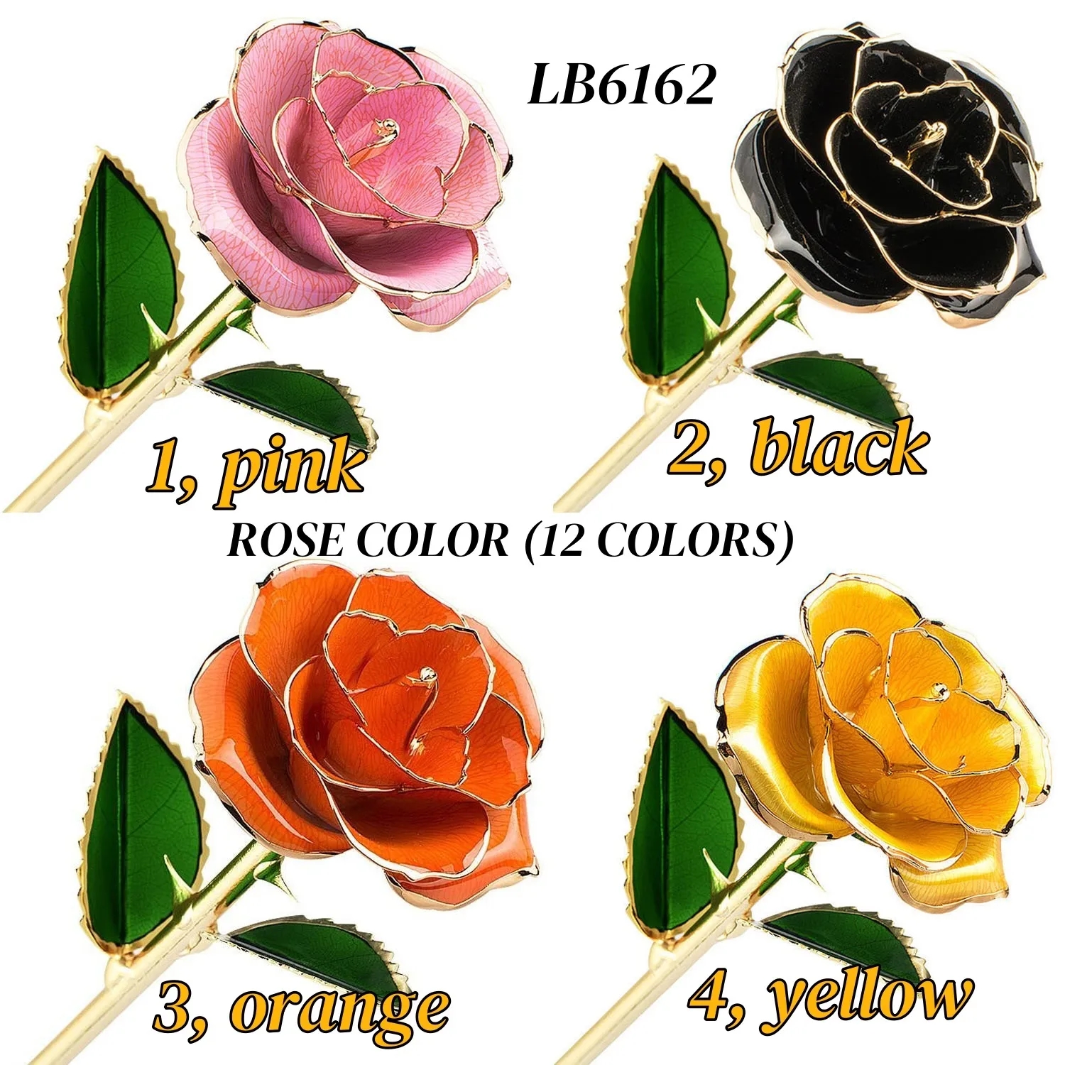Dipped 24K Gold Rose with Stand Best Gift for Him Her 3