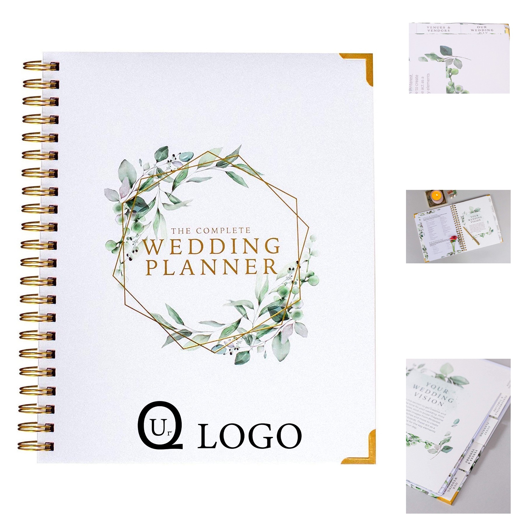 Golden Floral Notepad