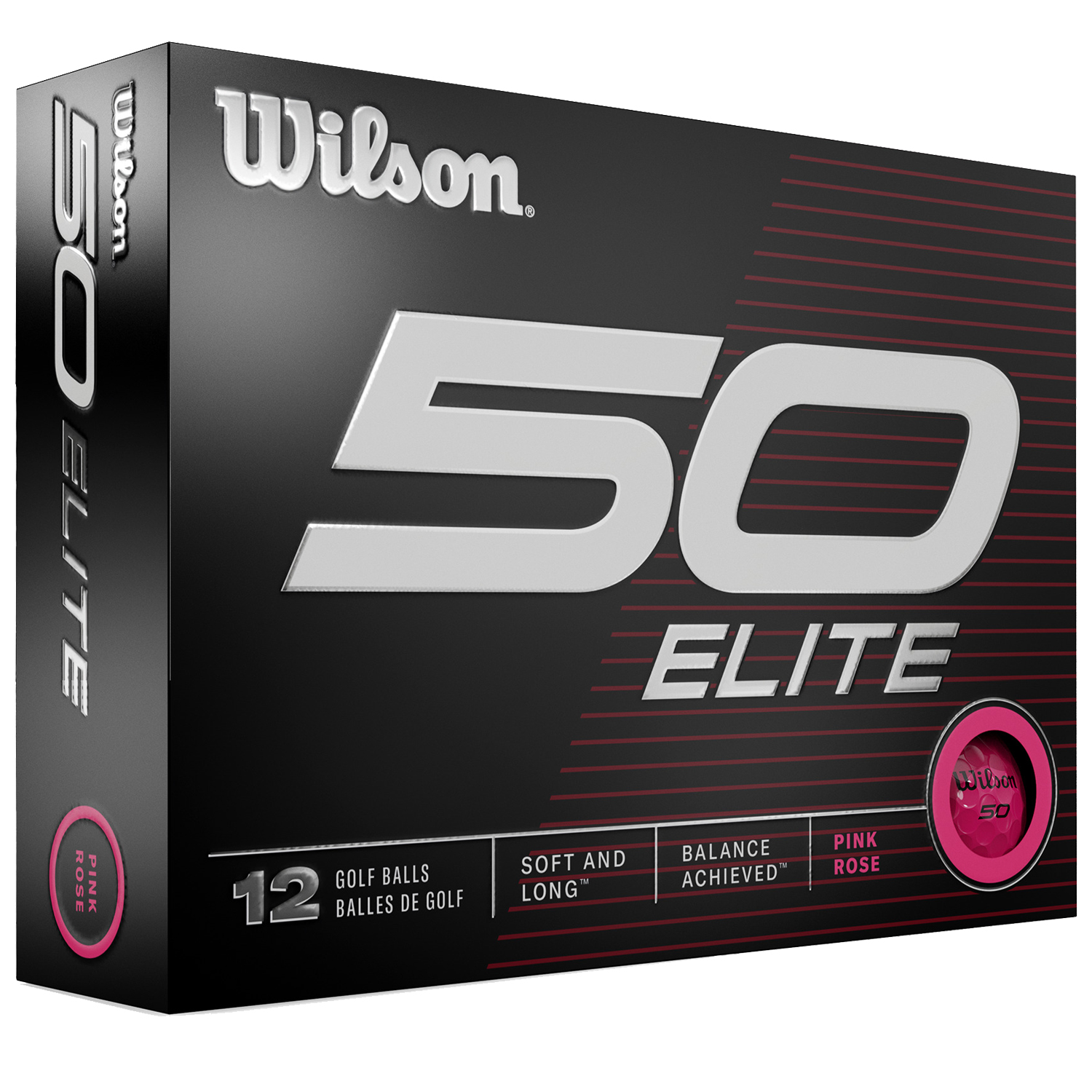Wilson 50 Elite Pink Golf Balls 2