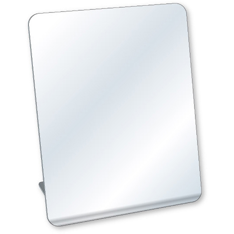 Free-Standing Acrylic Plastic Mirror, 8.75"x11" Rectangle, Spot Colours 1