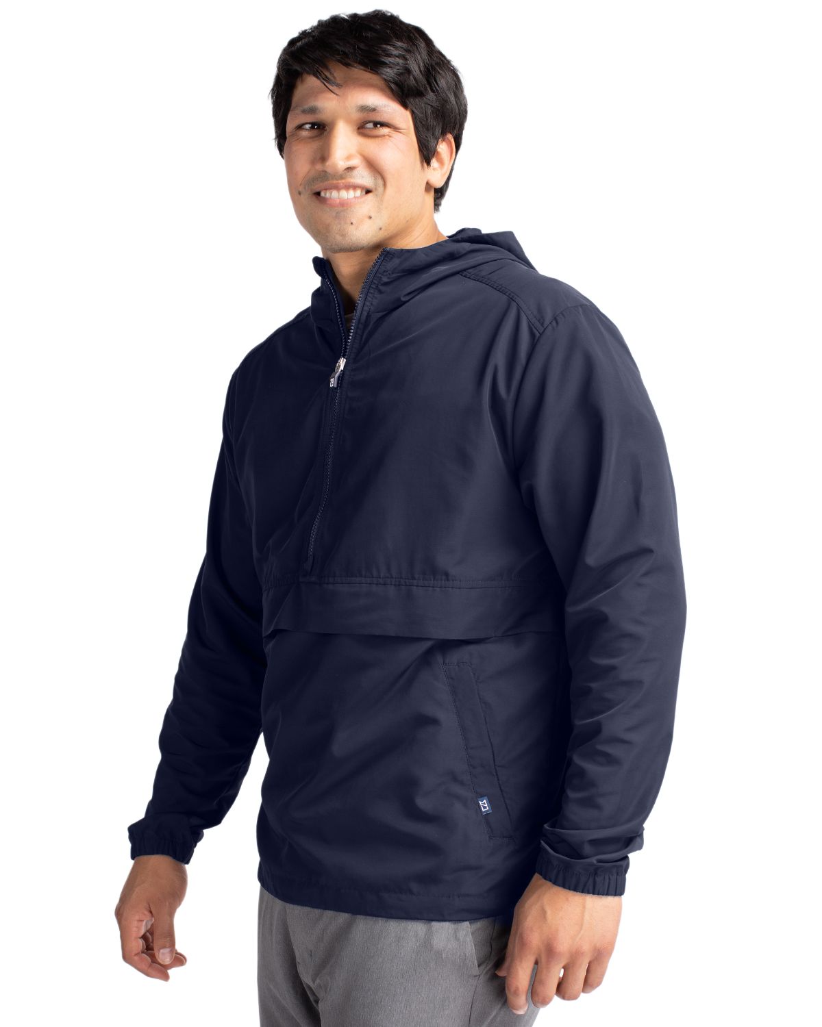 Cutter & Buck Charter Recycled Packable Mens Half Zip Anorak Jacket 42