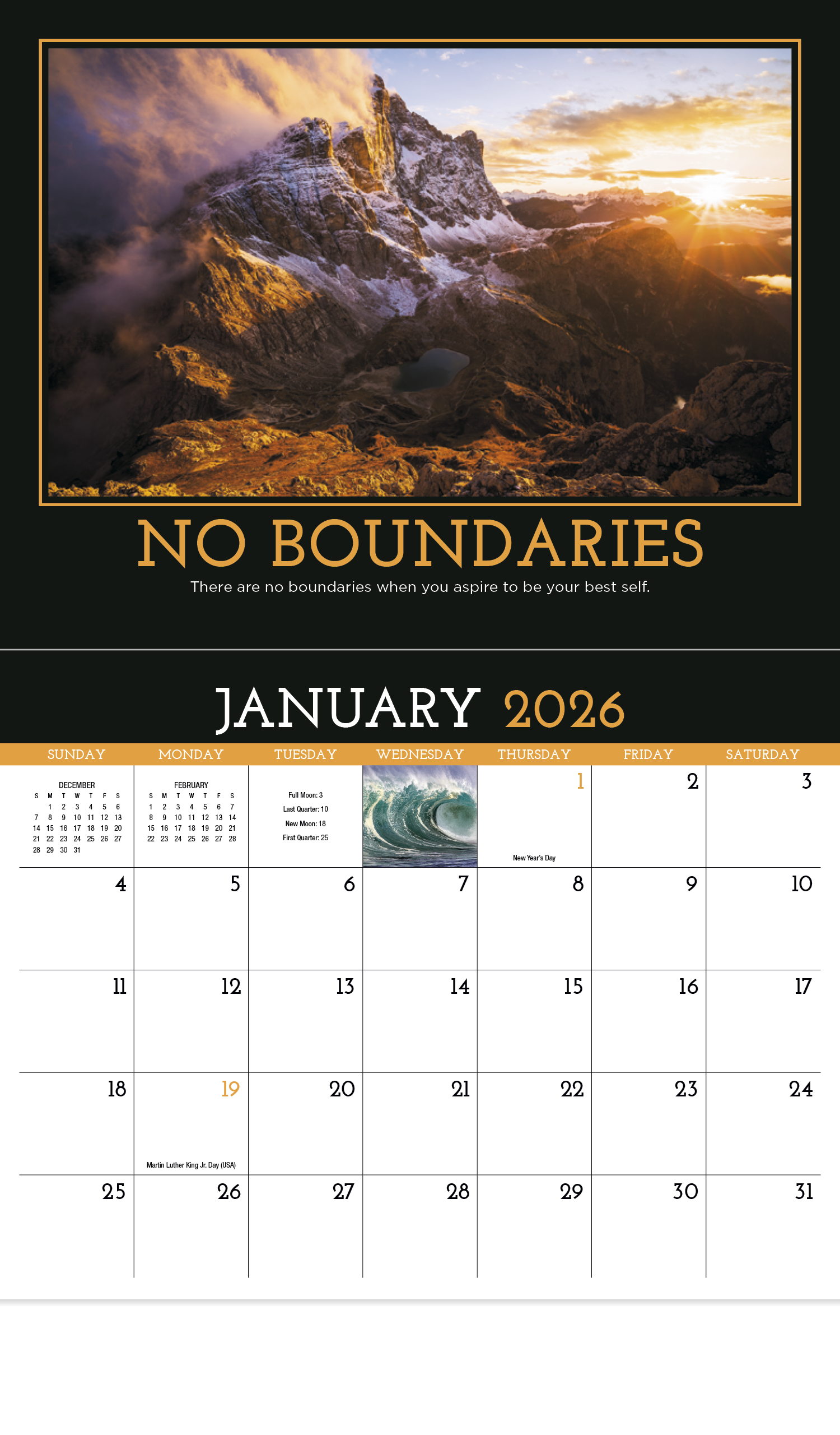 HotLine® Products Motivation Appointment Calendar (Motivational Quotes) - Stapled 18