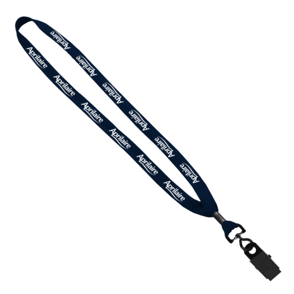 5/8" Polyester Shoelace Lanyard with Metal Crimp & Split-Ring 12