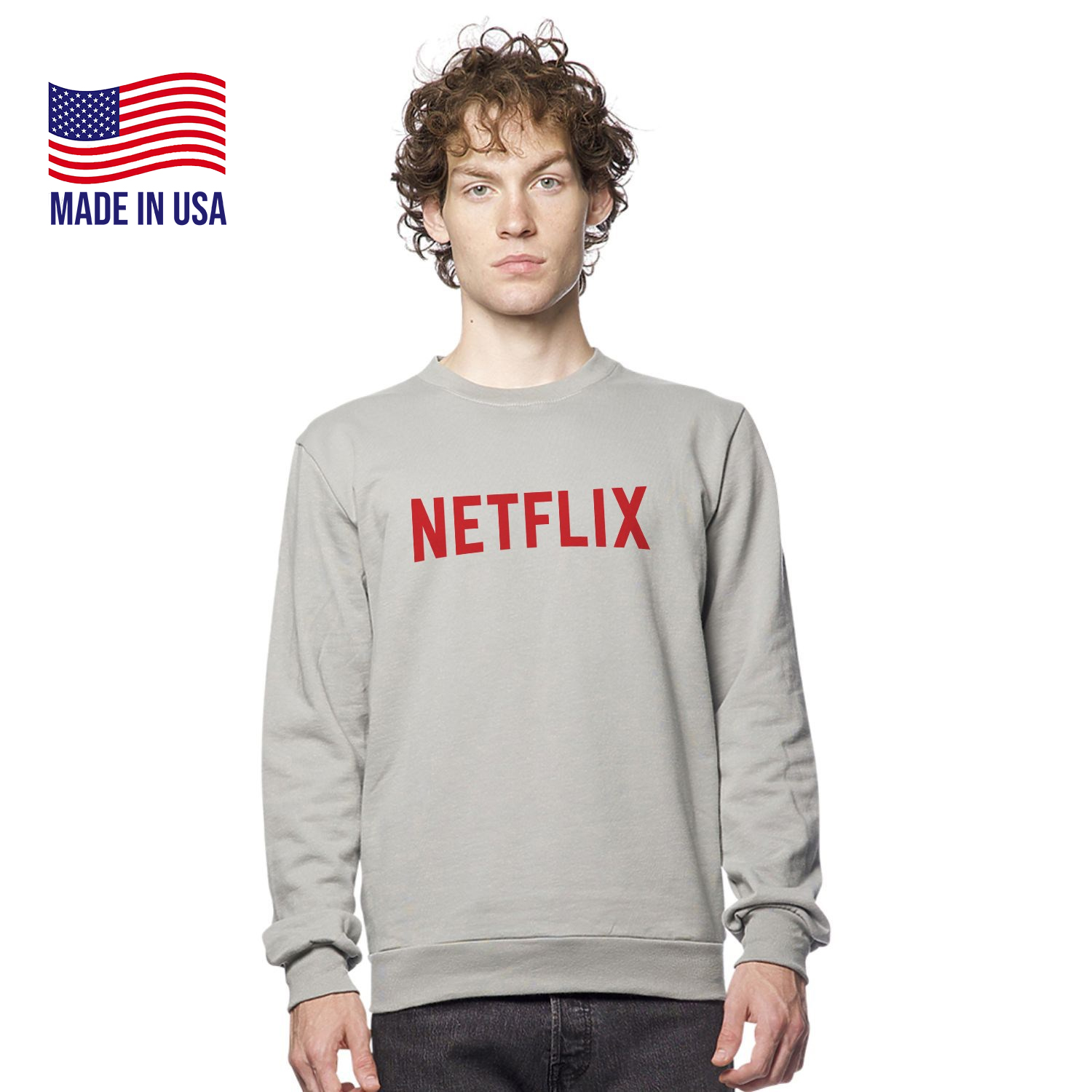 Unisex USA Made Cotton Crew Neck Sweatshirt 2