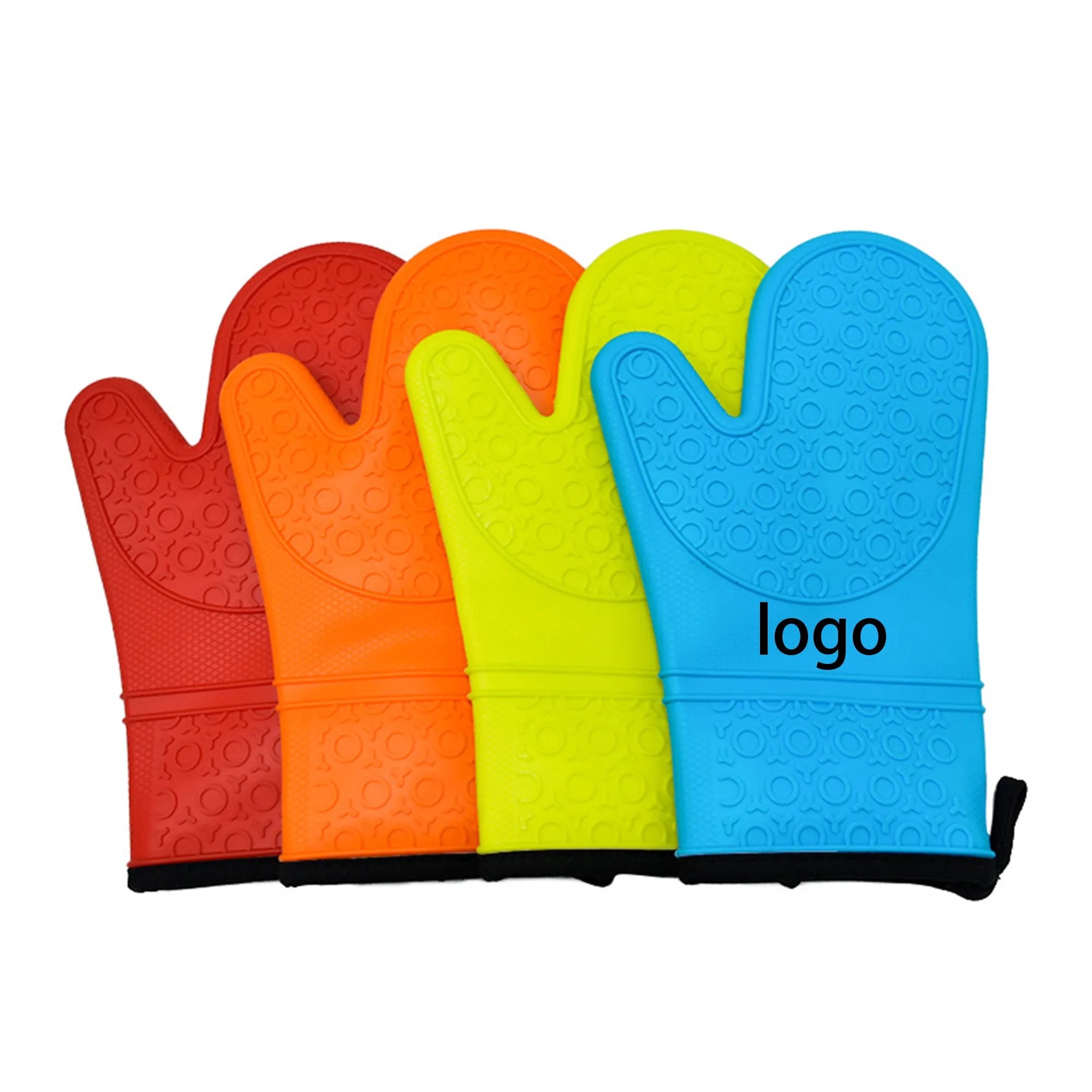 Custom Silicone Heat Resistant Oven Mitts 5