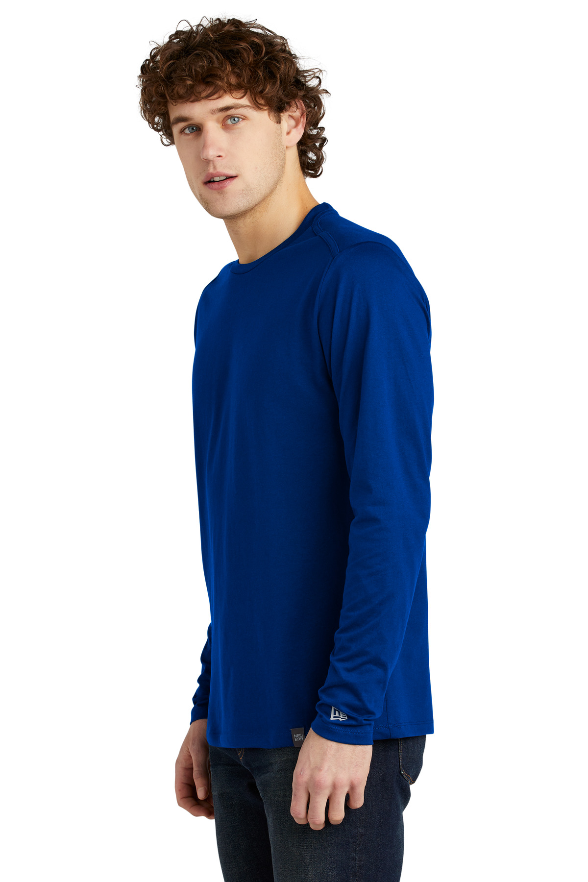 New Era Heritage Blend Long Sleeve Crew Tee. NEA102 39