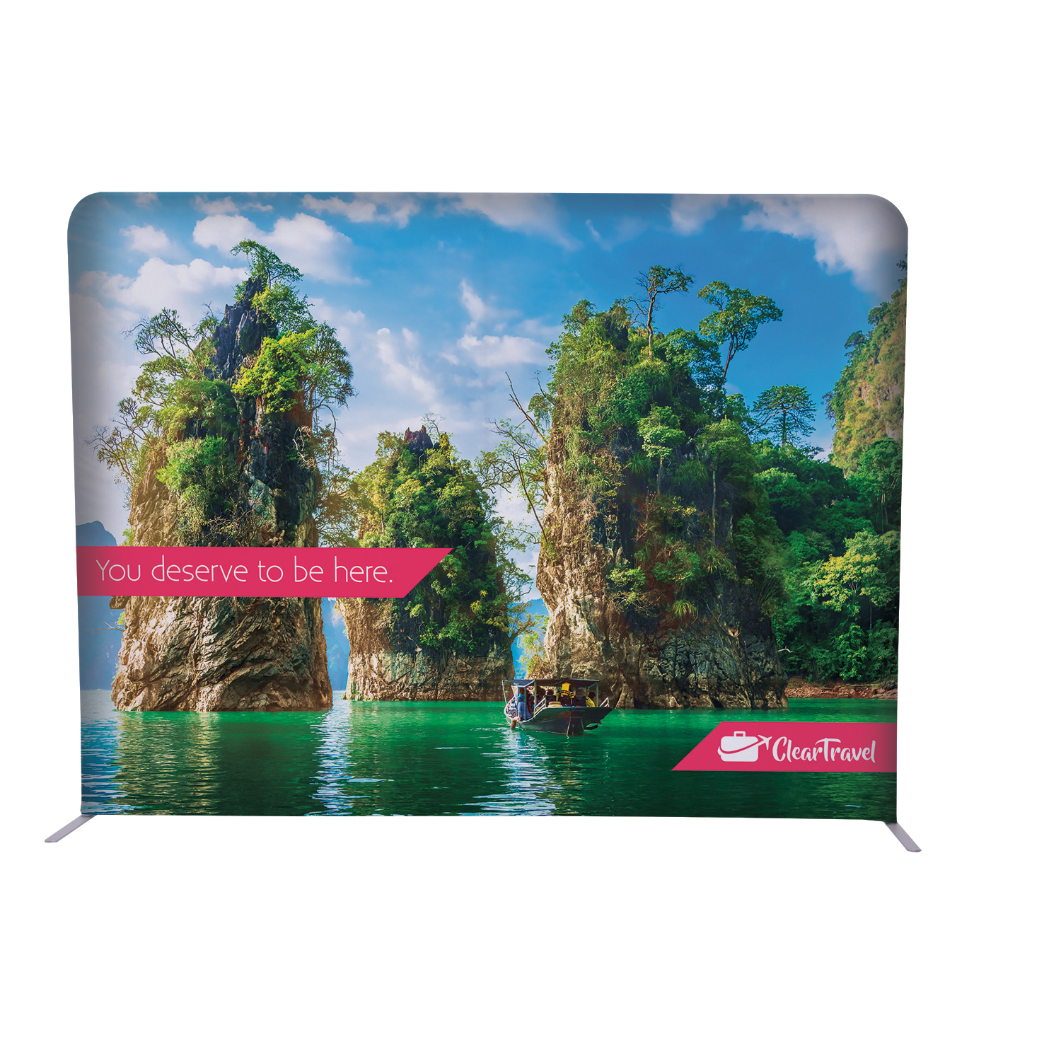 8'W x 72"H EuroFit™ Straight Wall Kit (Recycled Polyester Knit) 11