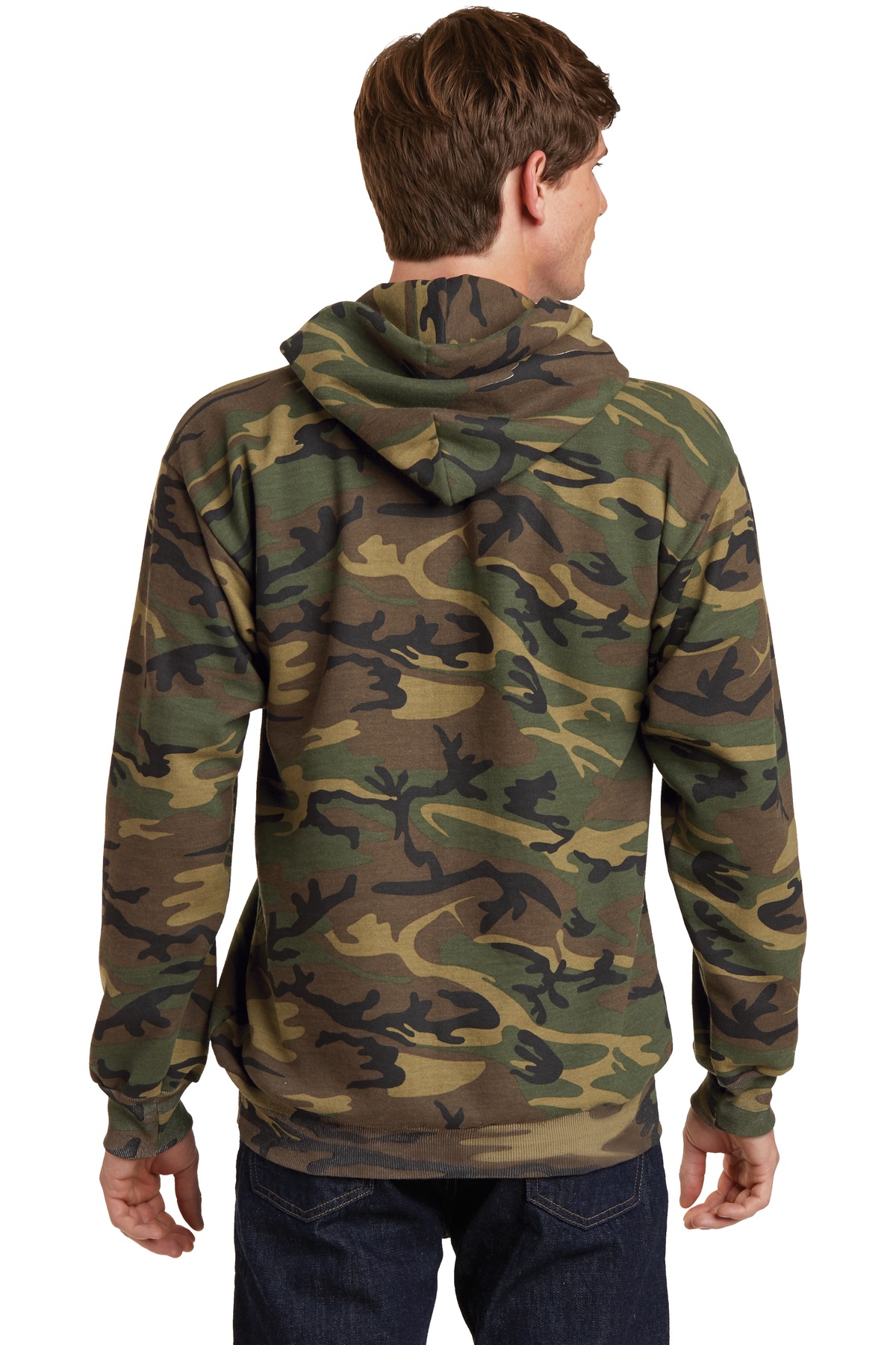 Port & Co Core Fleece Camo Pullover Hooded Sweatshirt. PC78HC 18
