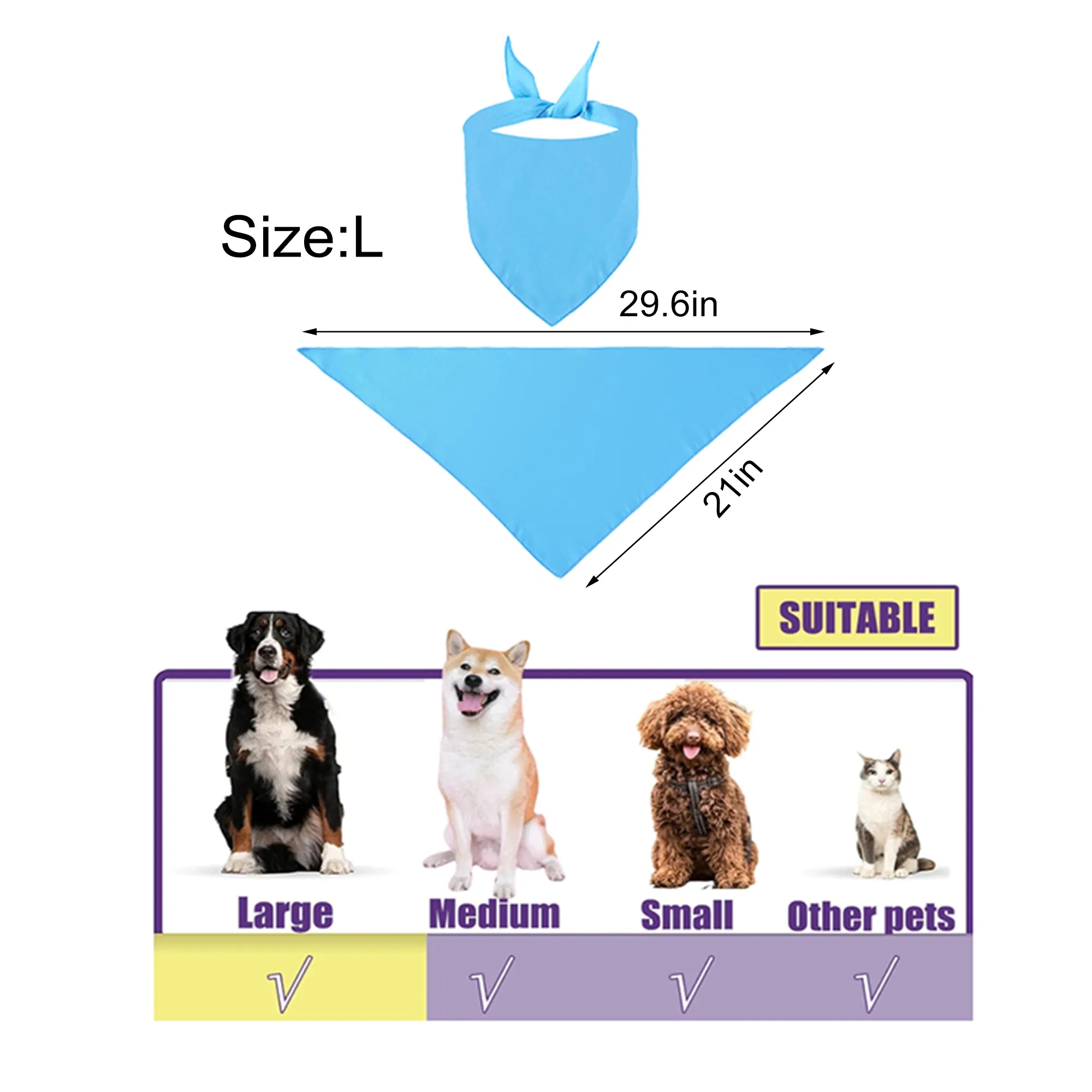 Custom Pet Bandana Dog Cat Triangle Bib 5