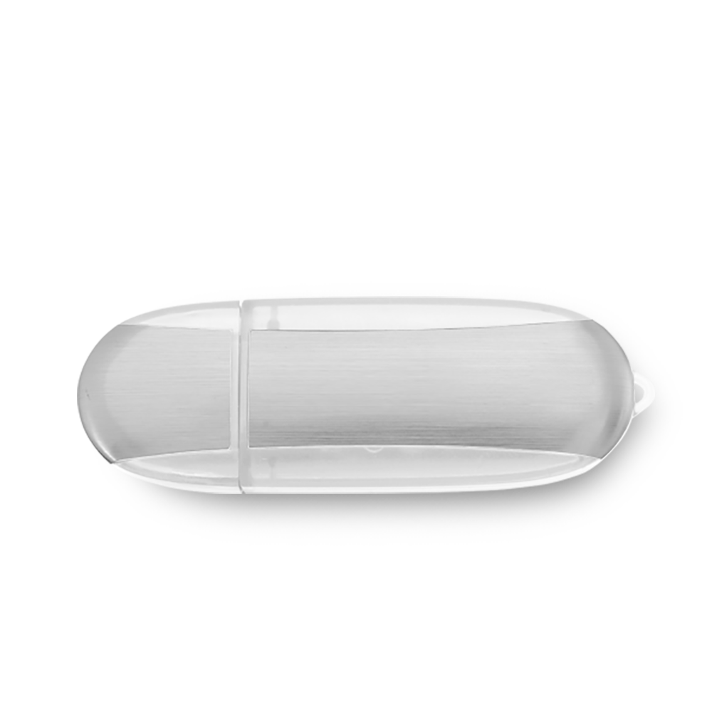 Lemont Brushed Aluminum Oval USB Flash Drive 2