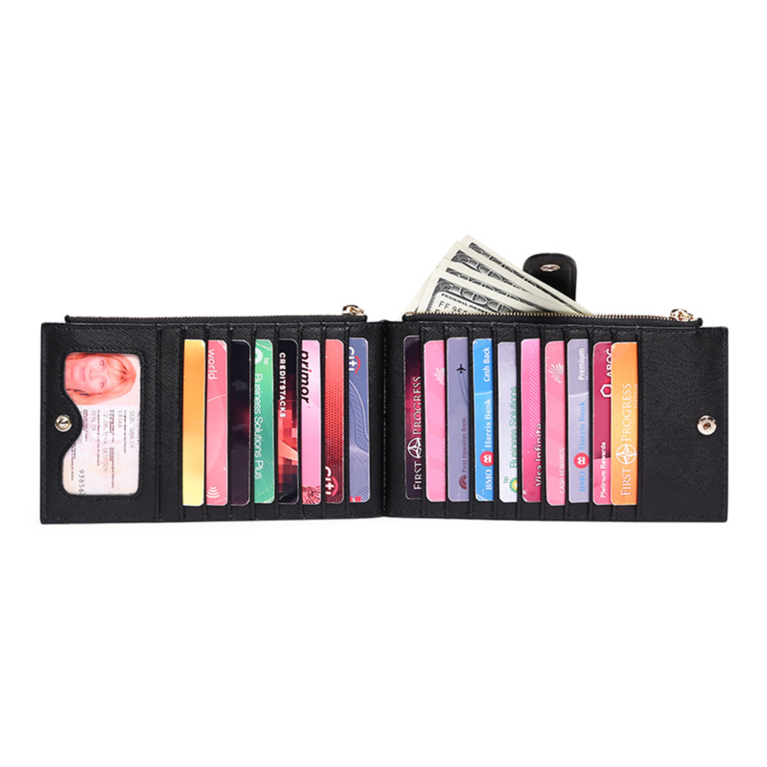 PU Leather Clutches Anti Theft Wallet For Womens 3