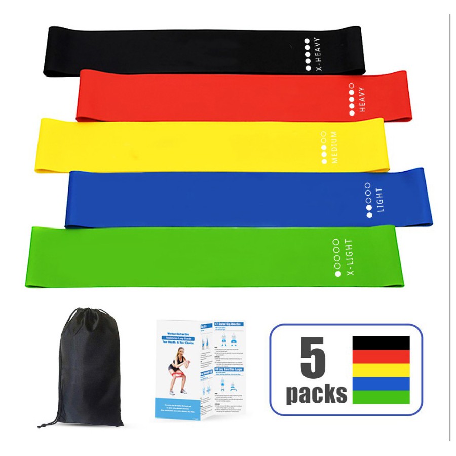 Stretchable Exercise Resistance Band Set - Latex or TPE Options 5