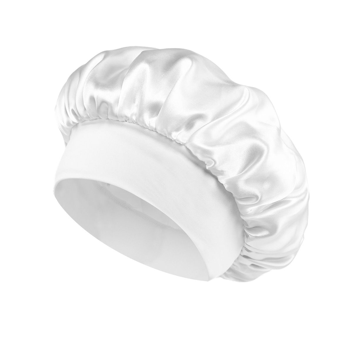 Silk Satin Sleep Hair Bonnet w/ Wide Edge for Women 2