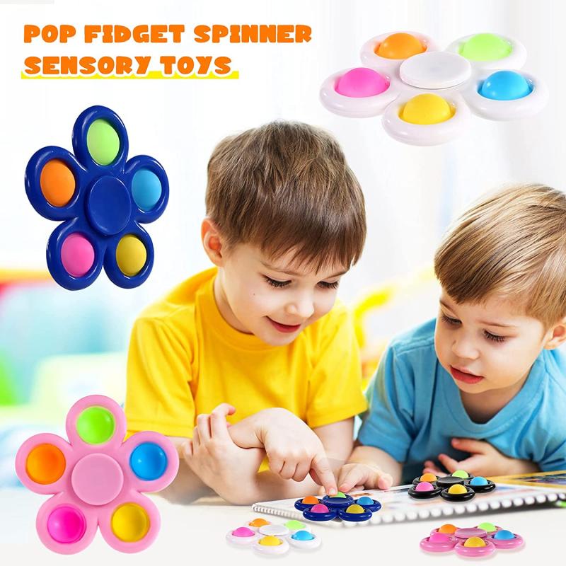 Five Bubbles Sensory Fidget Toys Push Bubble Pop Spinners 3