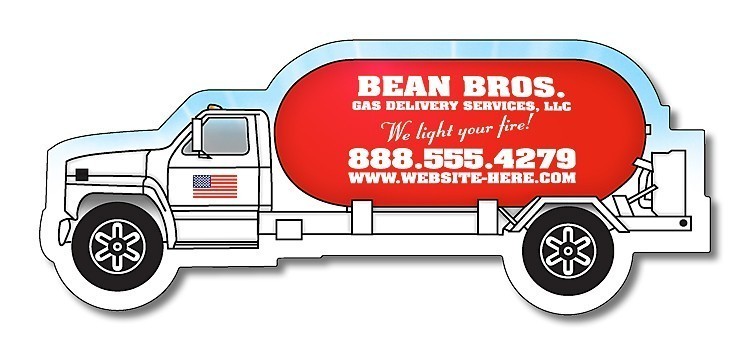 Magnet - Propane Truck Shape (4.25x1.75) - Outdoor Safe 1