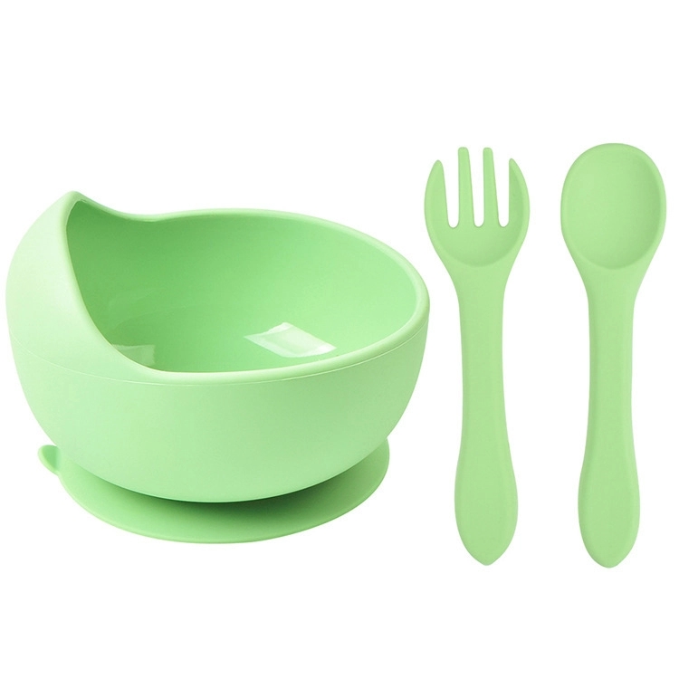 Silicone Suction Bowls for Baby with Spoon and Fork 8