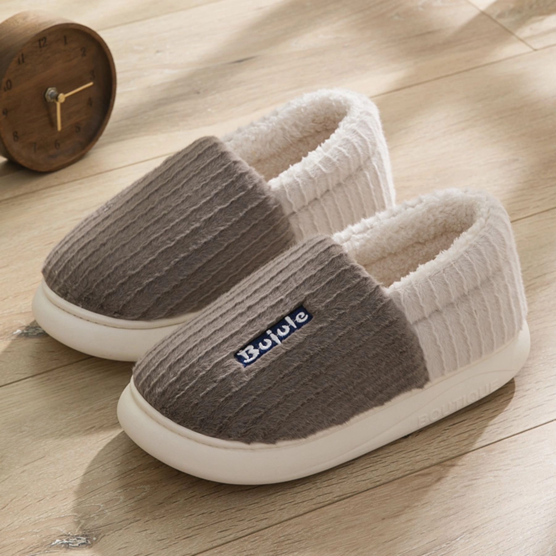 Comfy Faux Fur House Slipper Scuff Foam Slip Anti-Skid Sole 6