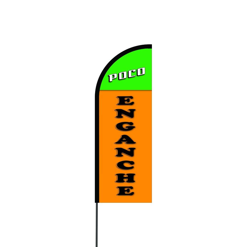 Poco Enganche Flag Kit Hardware 11' Feet Feather Flag Sign Outdoor Banner 1