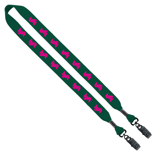 3/4" Cotton Double Bulldog Clip Lanyard 6