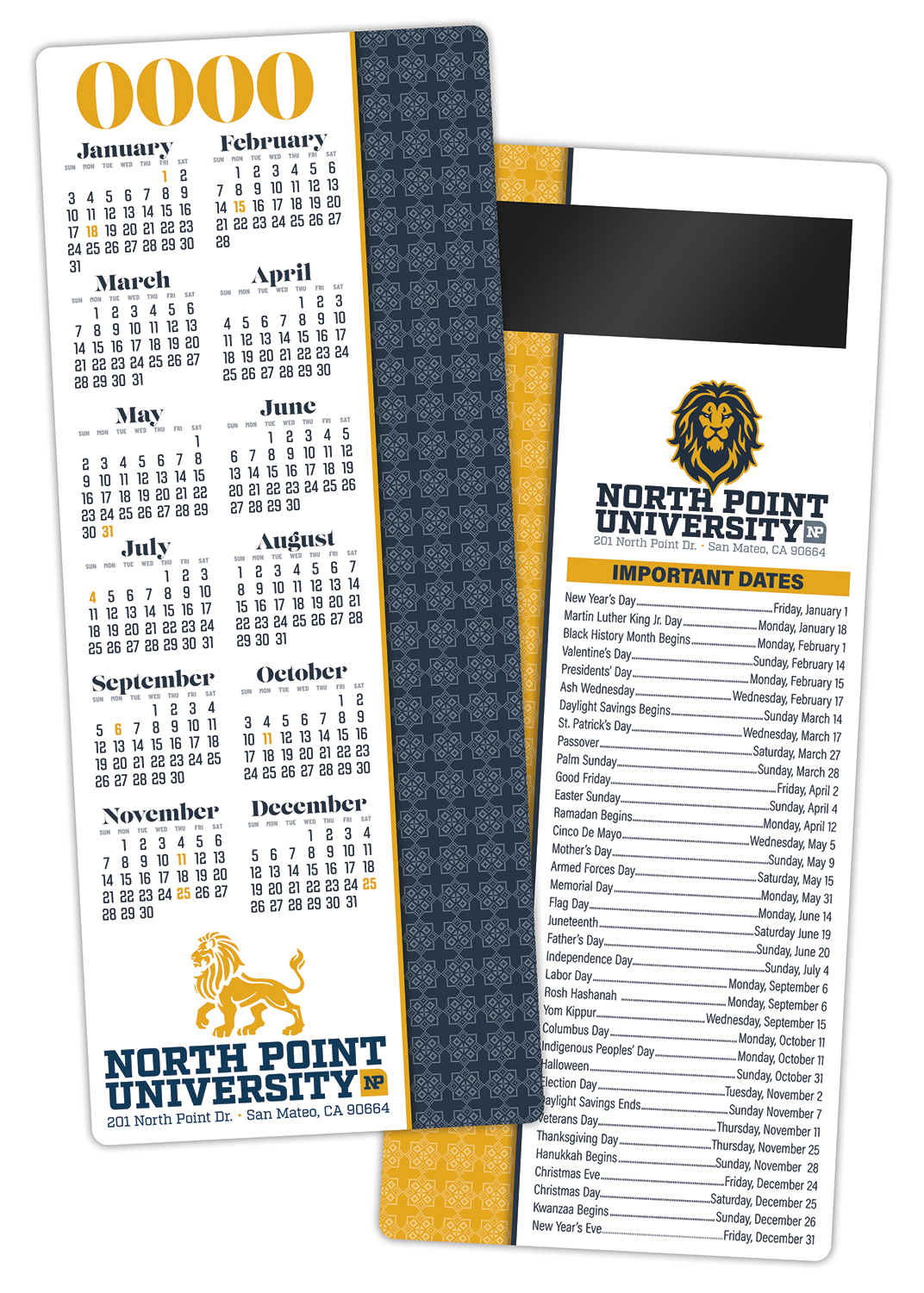 Laminated Card 3.5x8.5 Round Corners with 1x3 magnet 3