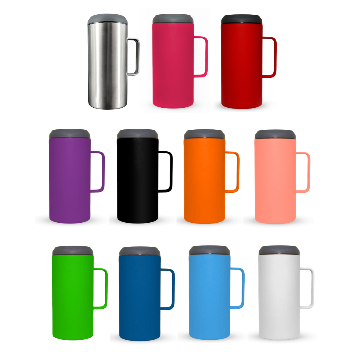 40oz Stainless Steel Beer Can Cooler with Handle, custom koozie with logo imprint 3