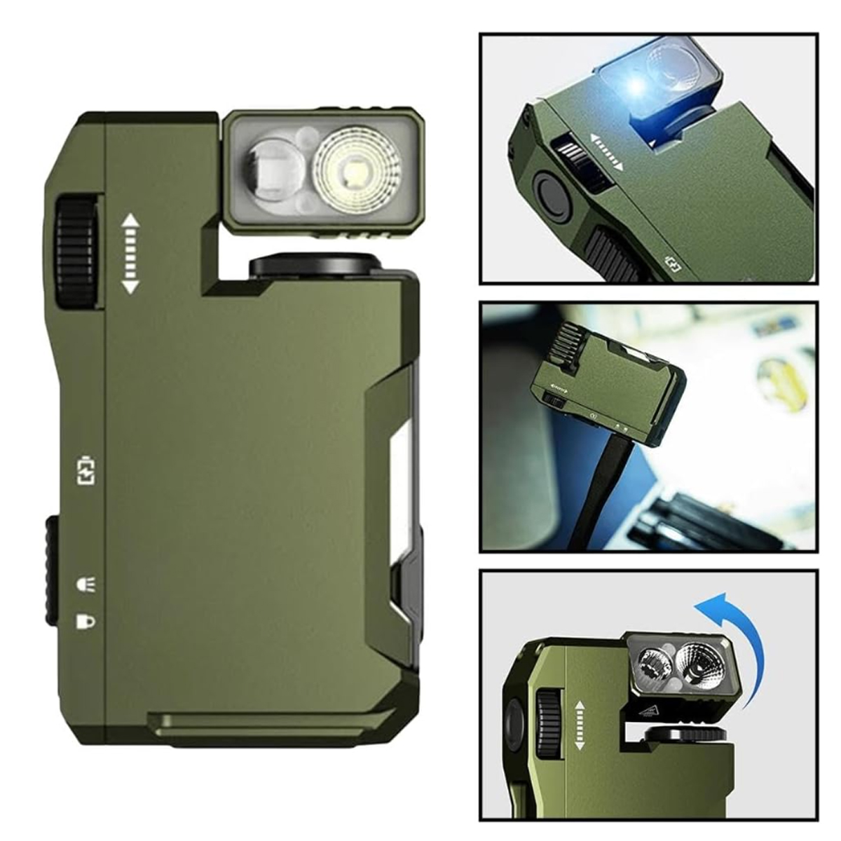 Mini Tactical LED Flashlight with Adjustable Head and Clip 2
