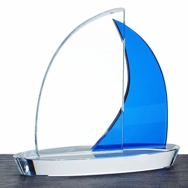 Blue Crystal Sailboat Award 4