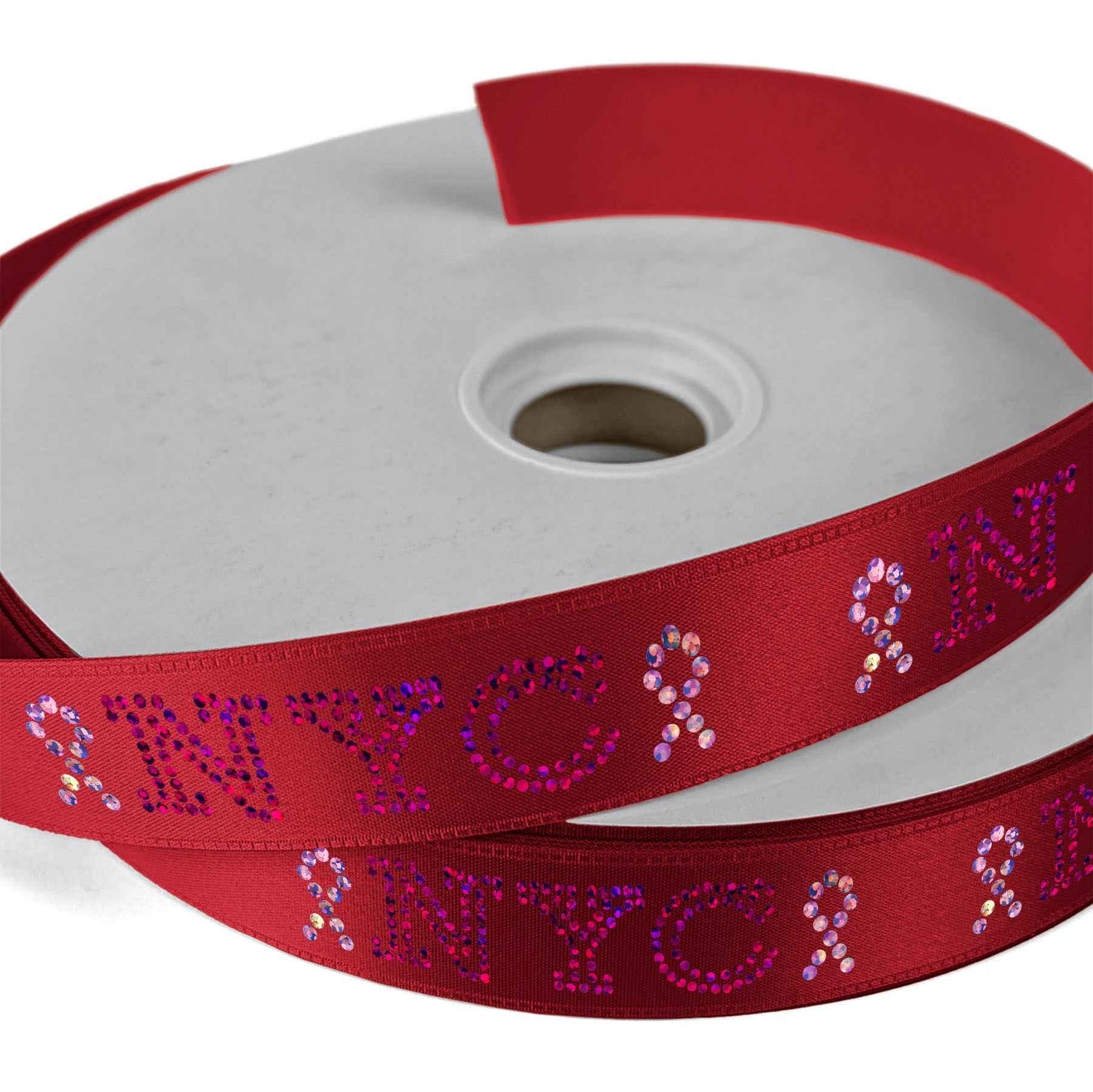 1" Badge Satin Ribbon - 25yd Roll - Sparkle 31