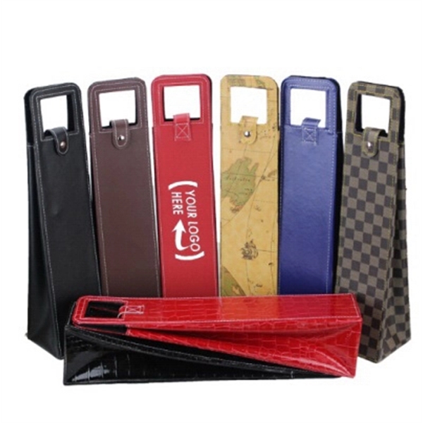 Leatherette Wine Bottle Bag 4