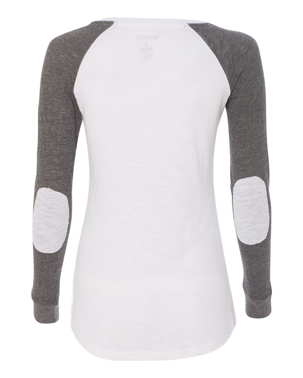 Women's Preppy Patch Slub Long Sleeve T-Shirt - T66 28