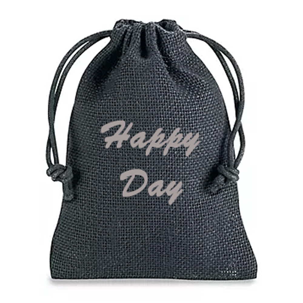 4" x 6" Deluxe Burlap Drawstring Bag. 7