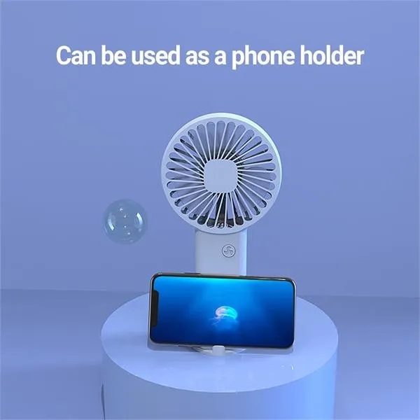 Rechargeable Hand Held Fan With Phone Stand 3
