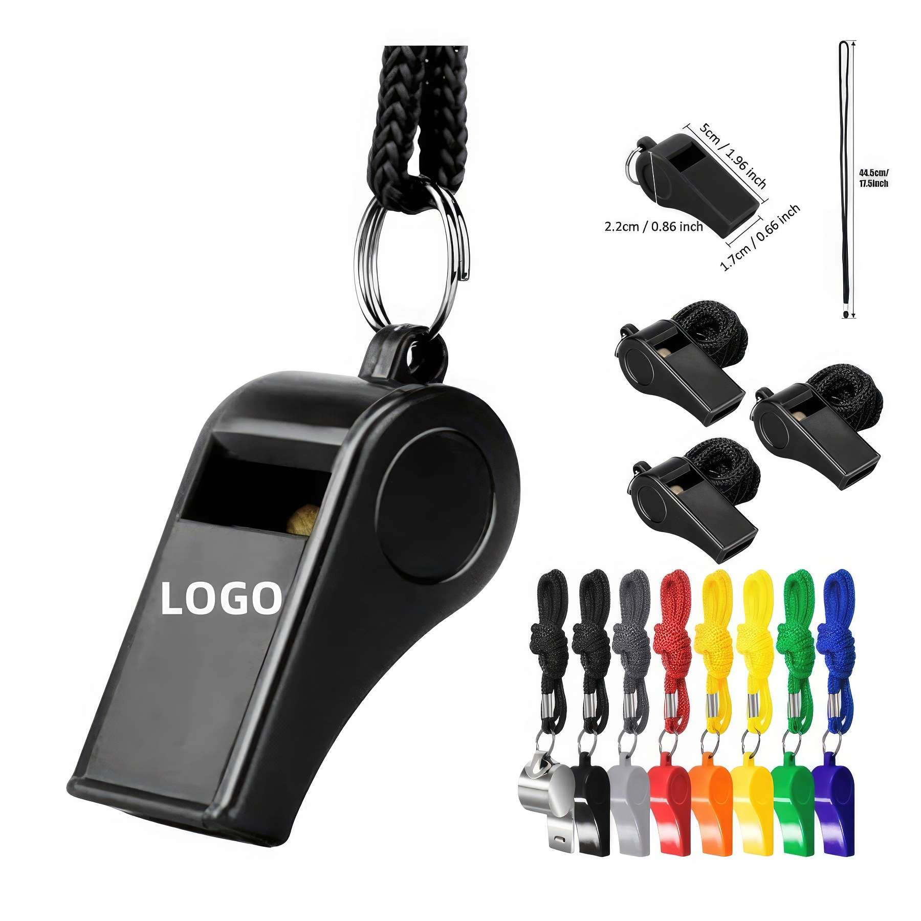 Plastic Whistle with Lanyard 1