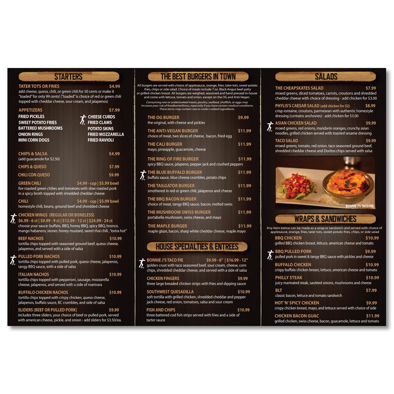 Menu, Tri-Fold Large (25" x 13") 2