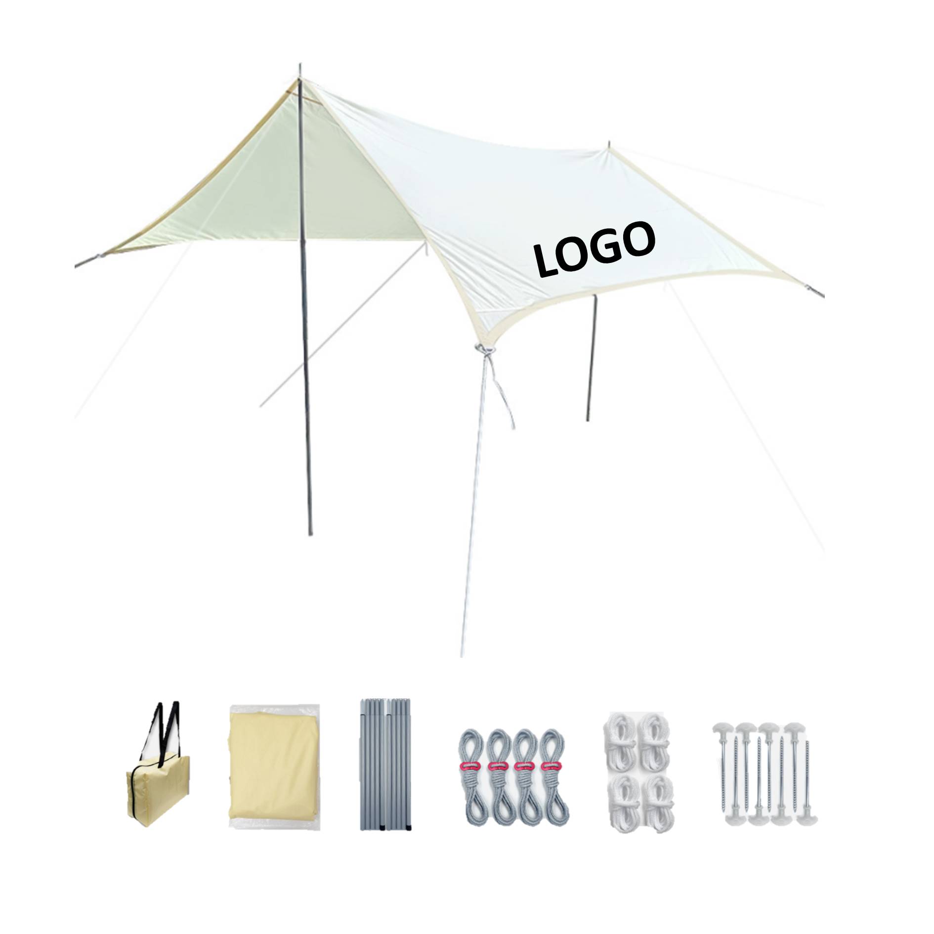 Portable Waterproof Sunshade Fly Tent Tarp 3