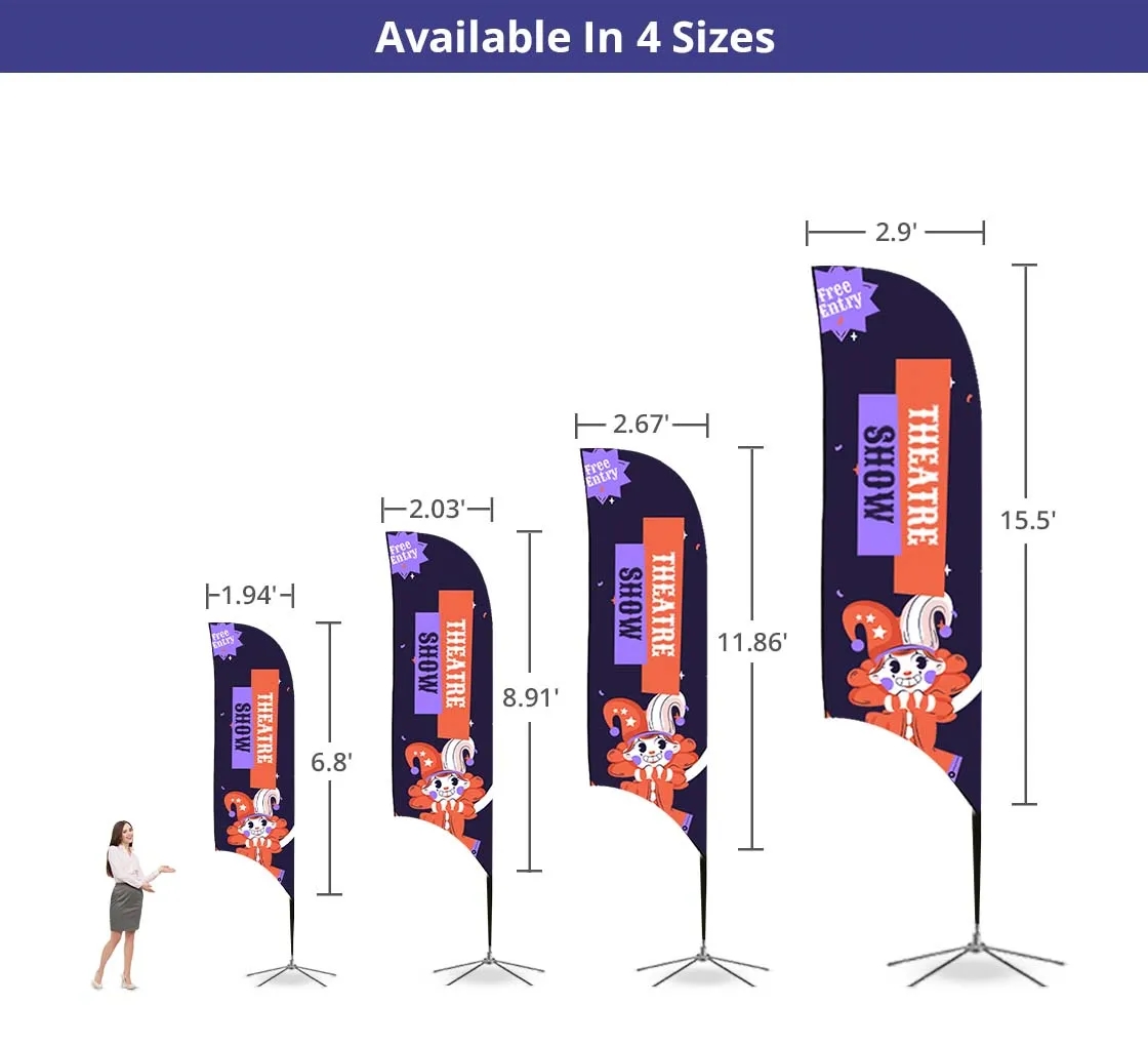 Concave Flags, Double Sided package (2.9ft x 15.5ft) 8