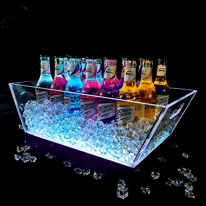 24pcs Bottle Trapezoidal Colorful Gradient Led Ice Bucket 5
