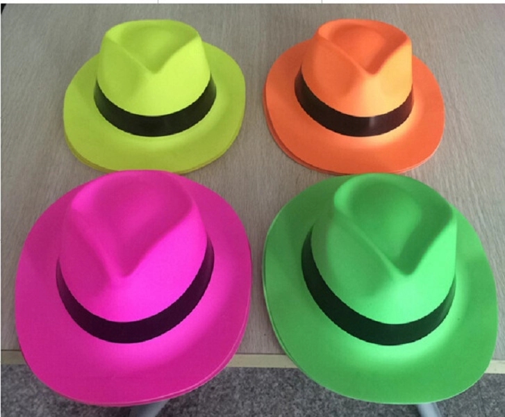 Neon Plastic Fedora Hat 7