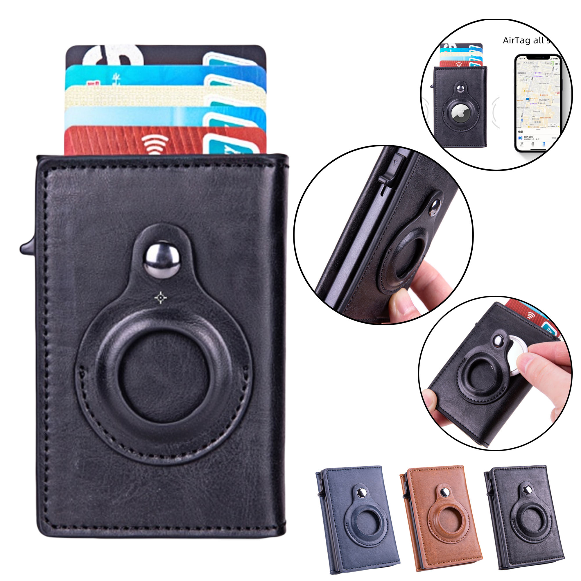 RFID Blocking Wallet with AirTag Holder 3