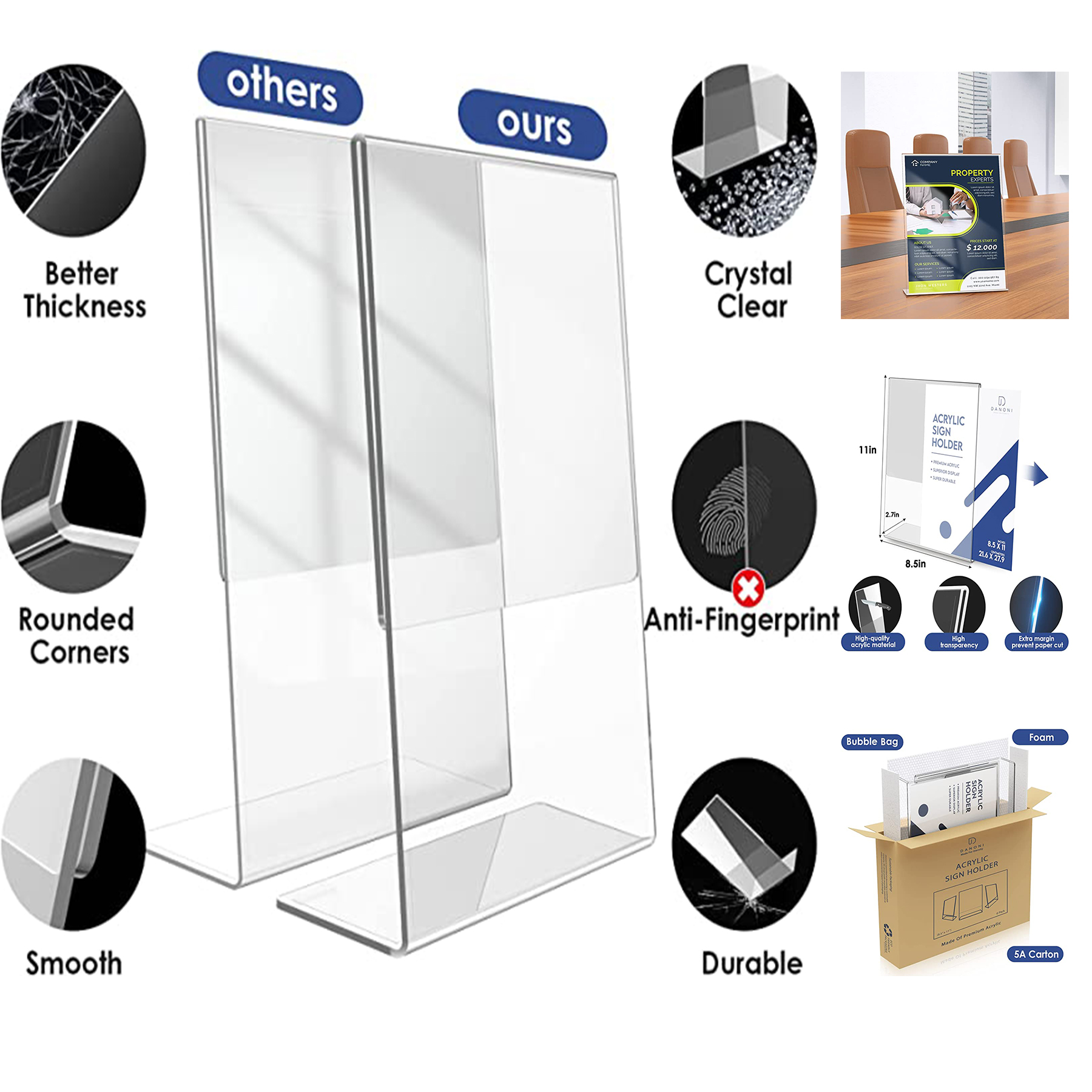 Transparent Acrylic Sign Stand 2